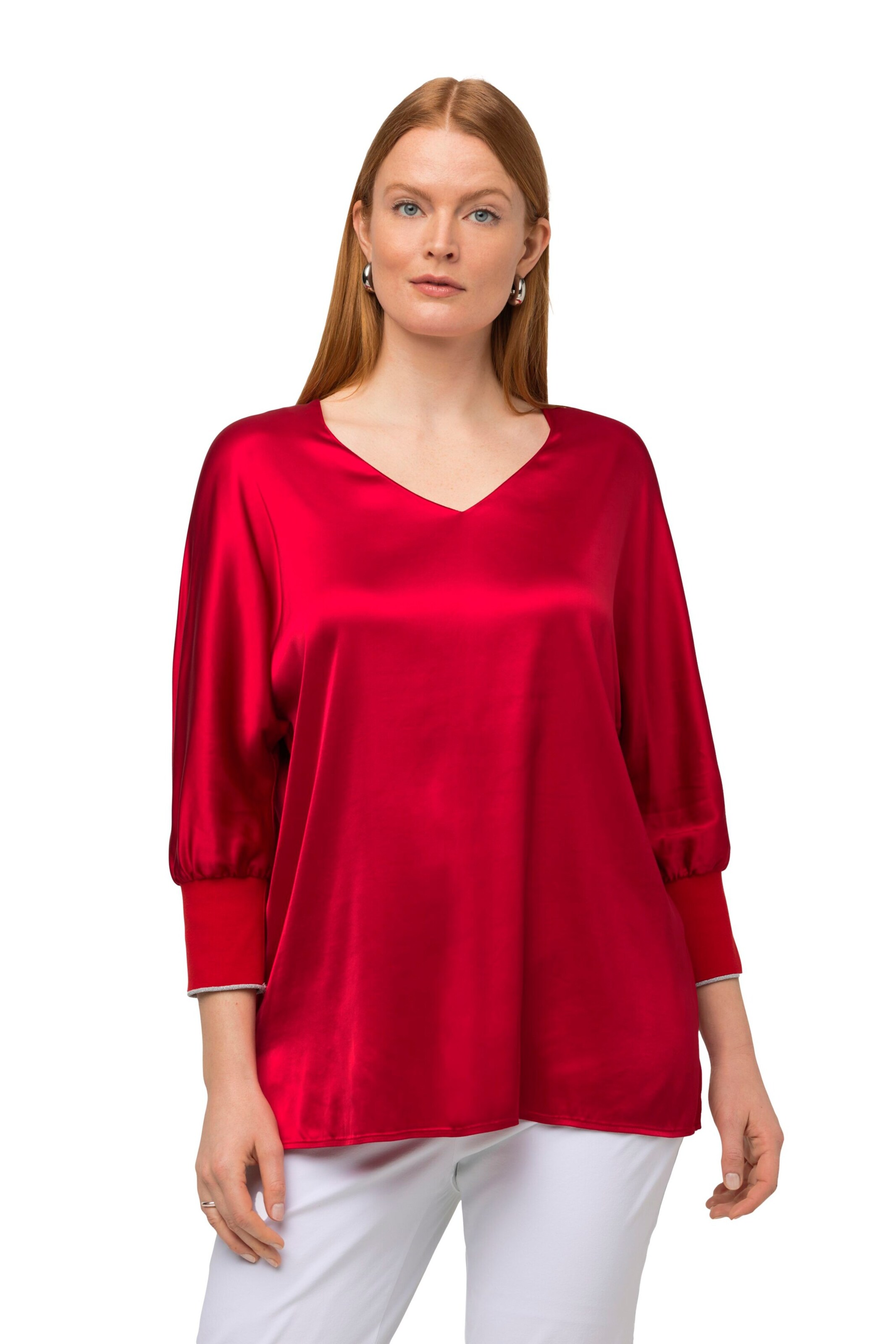 Ulla Popken Blouse in Rood: voorkant