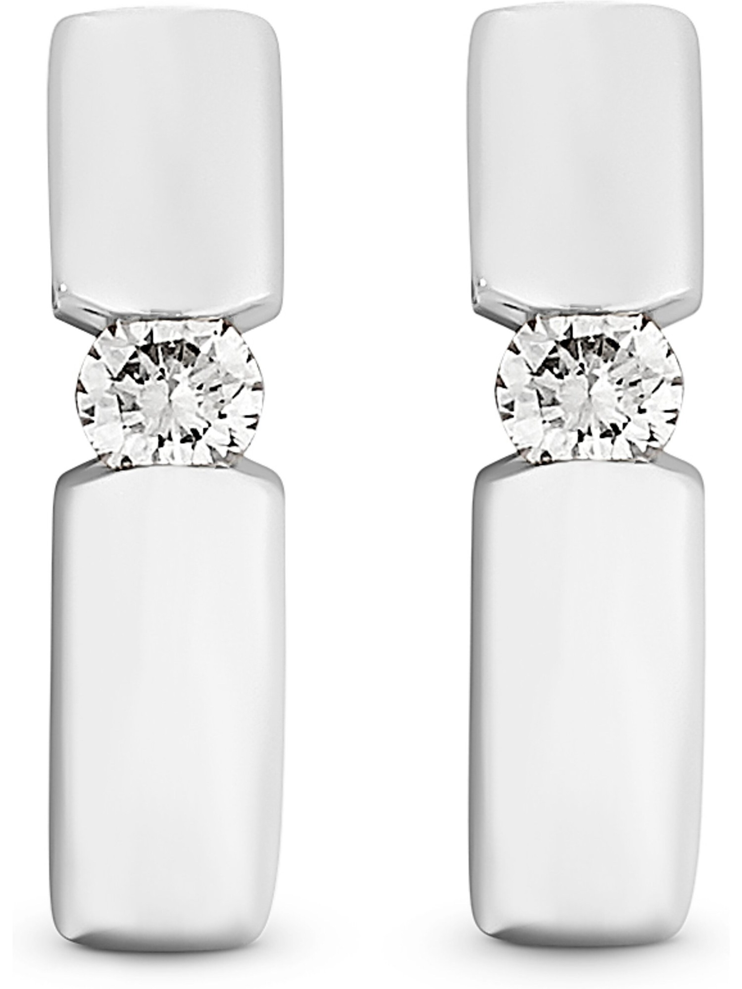 CHRIST Ohrringe in Weiß: Vorderseite