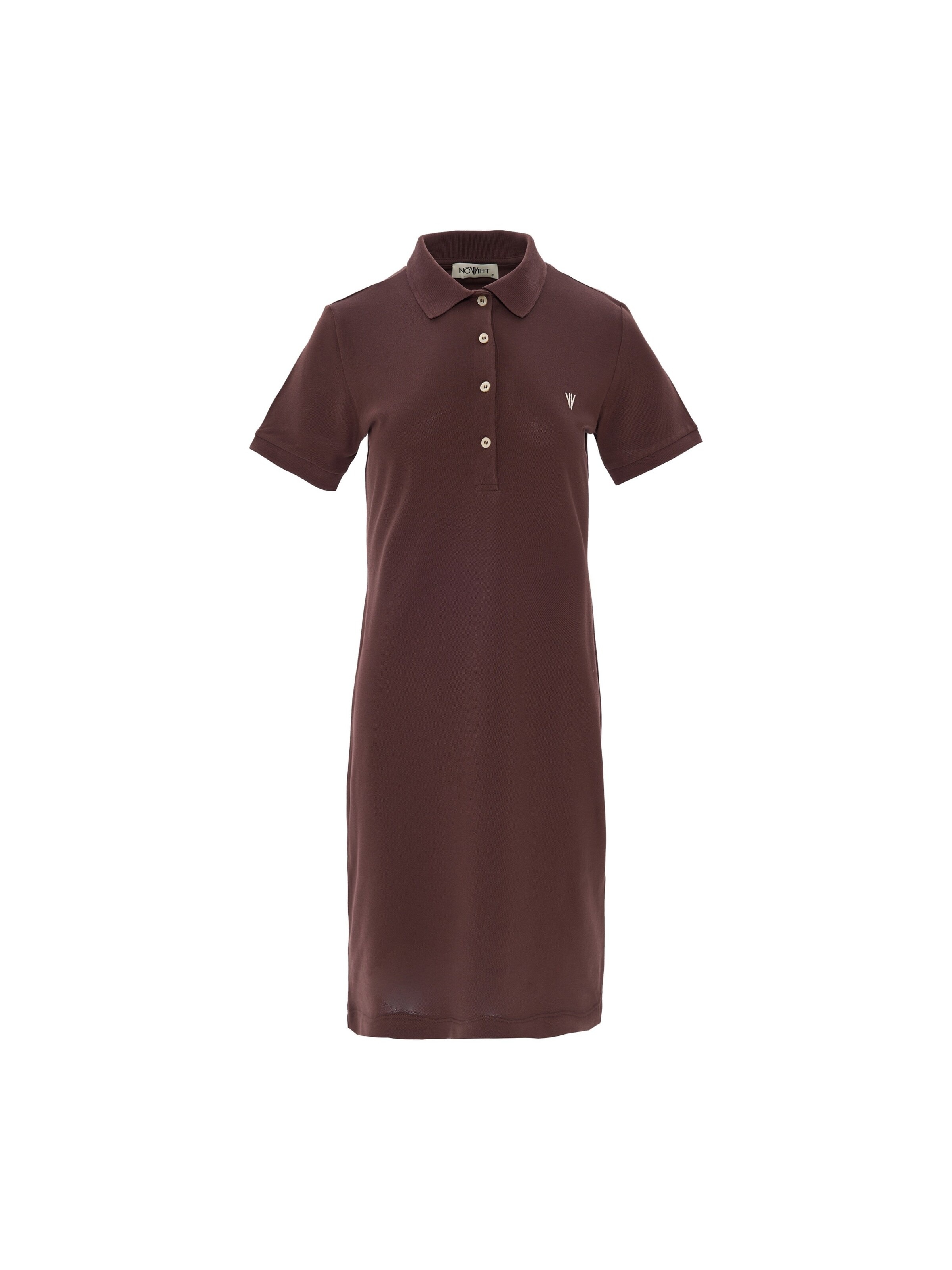 NOWIHT Kleid 'Leocadia'‌‌‌‌‌ in Braun: Vorderseite