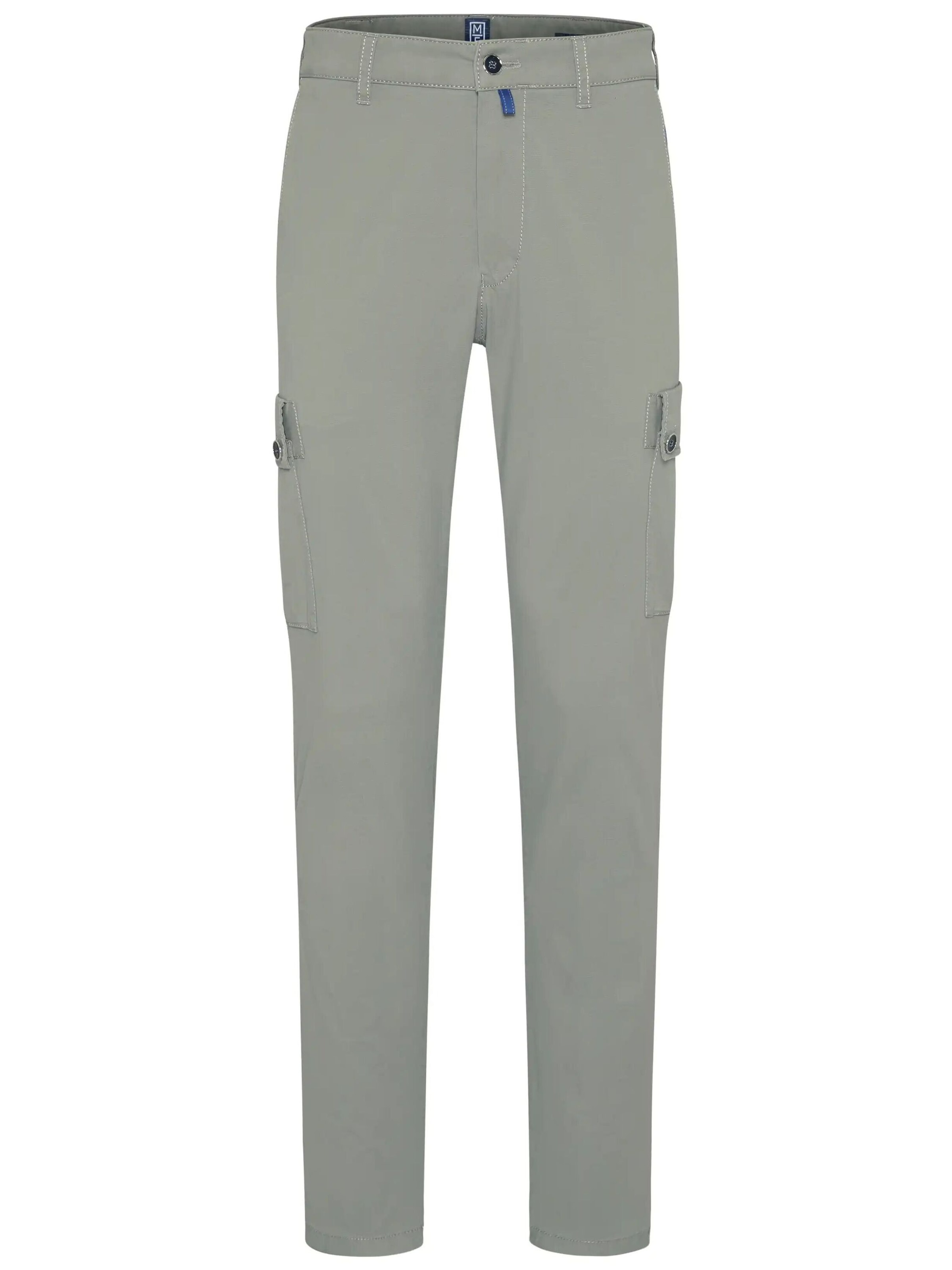 MEYER Slimfit Cargojeans in Grijs: voorkant