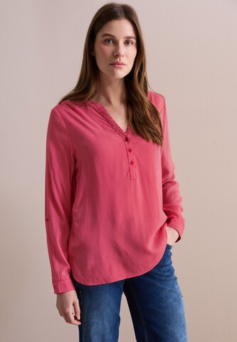 CECIL Gestreifte Bluse in Rot: Vorderseite