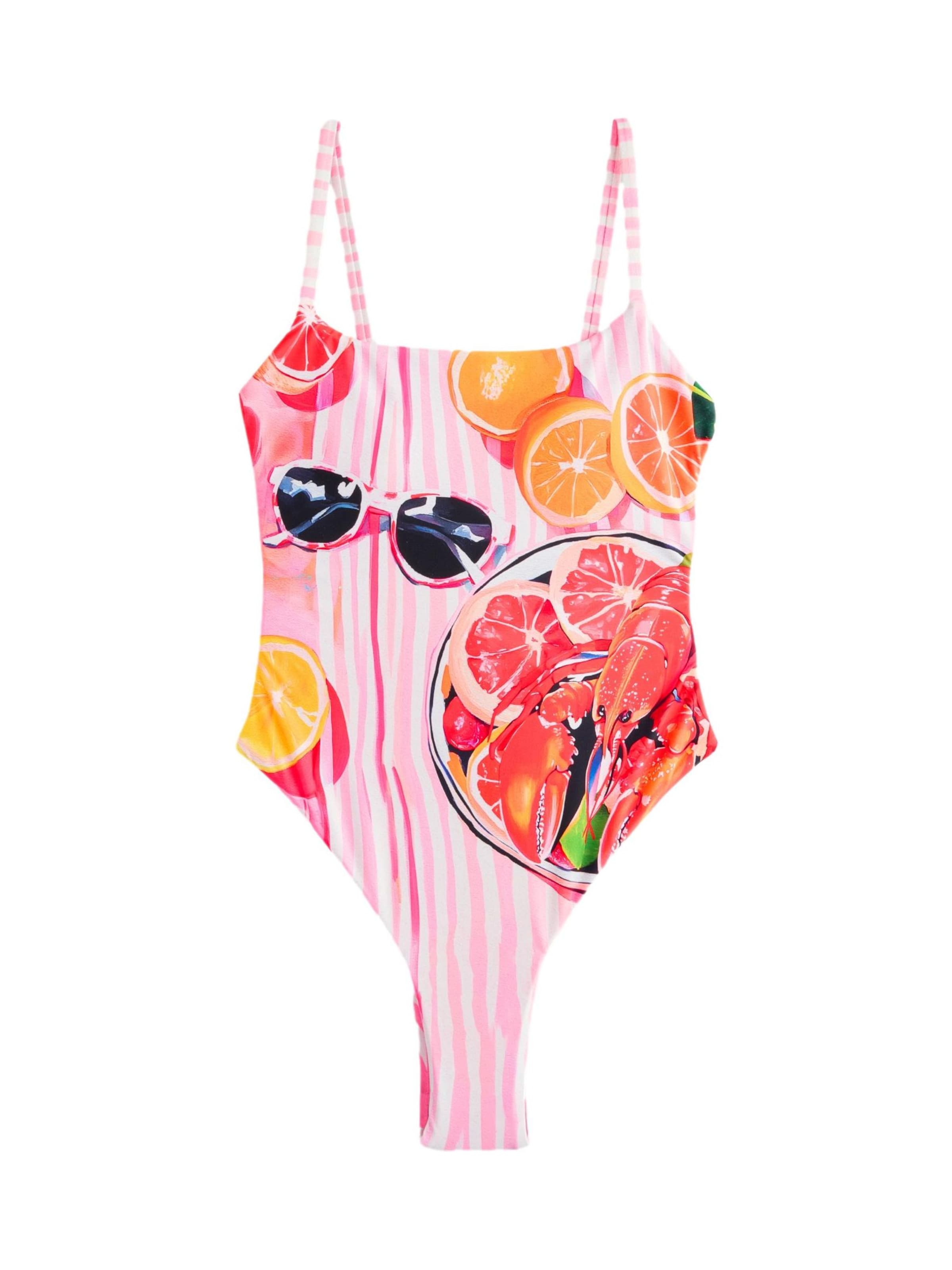 Next Bustier Shaping-badpak in Roze: voorkant