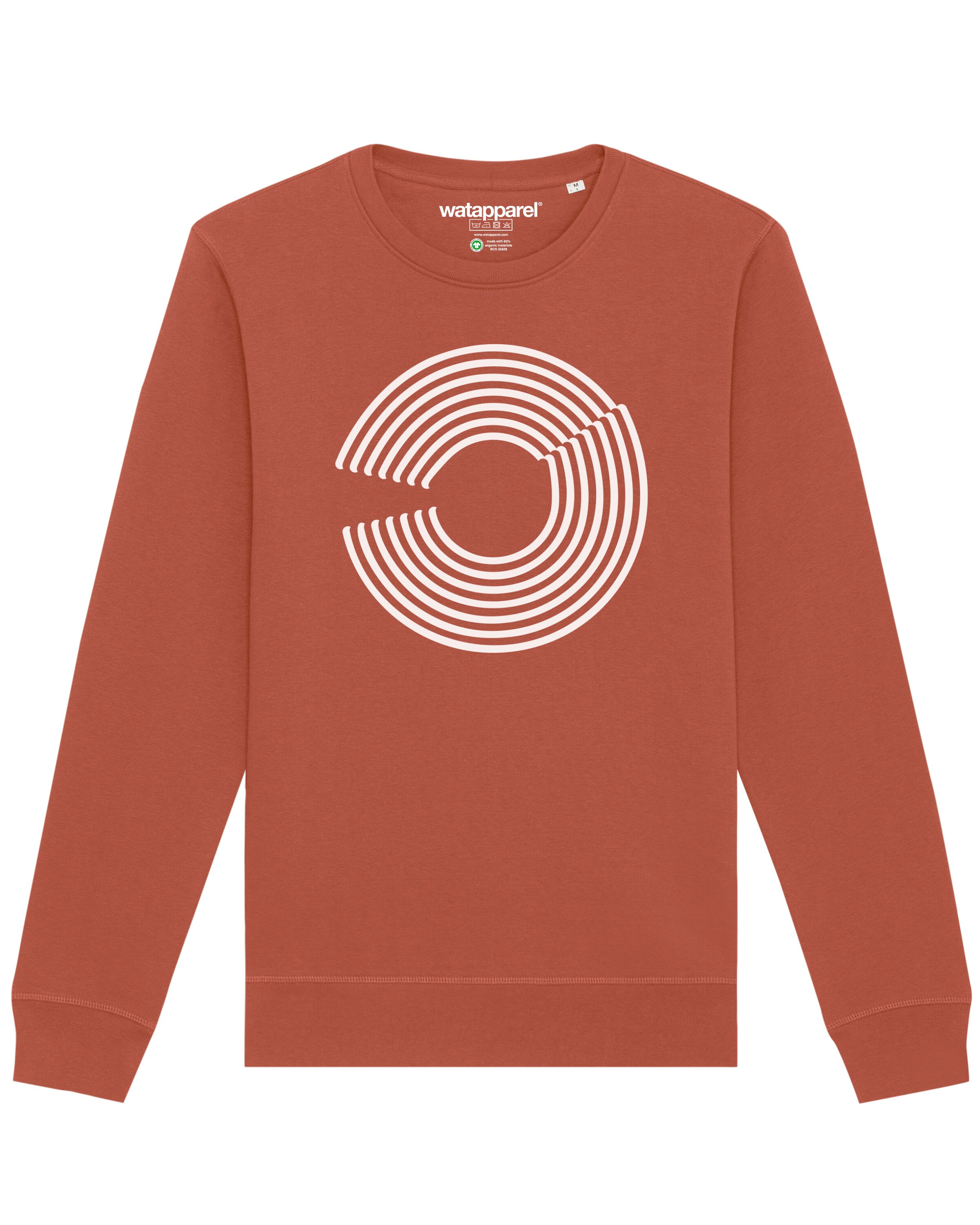 Watapparel Sweatshirt 'Abstract 01' in Bruin: voorkant
