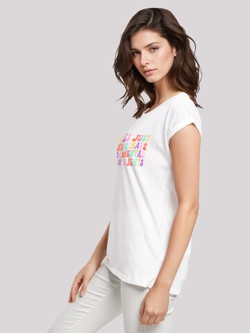 T-shirt 'Girls Just Wanna Have Fundamental Rights Frauentag' F4NT4STIC en blanc