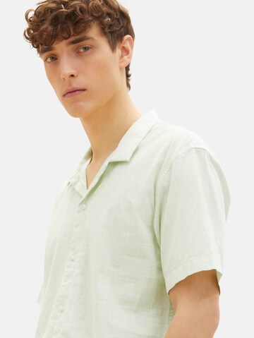 TOM TAILOR DENIM Regular fit Button Up Shirt in Green