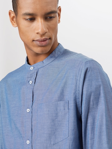 MELAWEAR Regular fit Button Up Shirt 'AMIT' in Blue