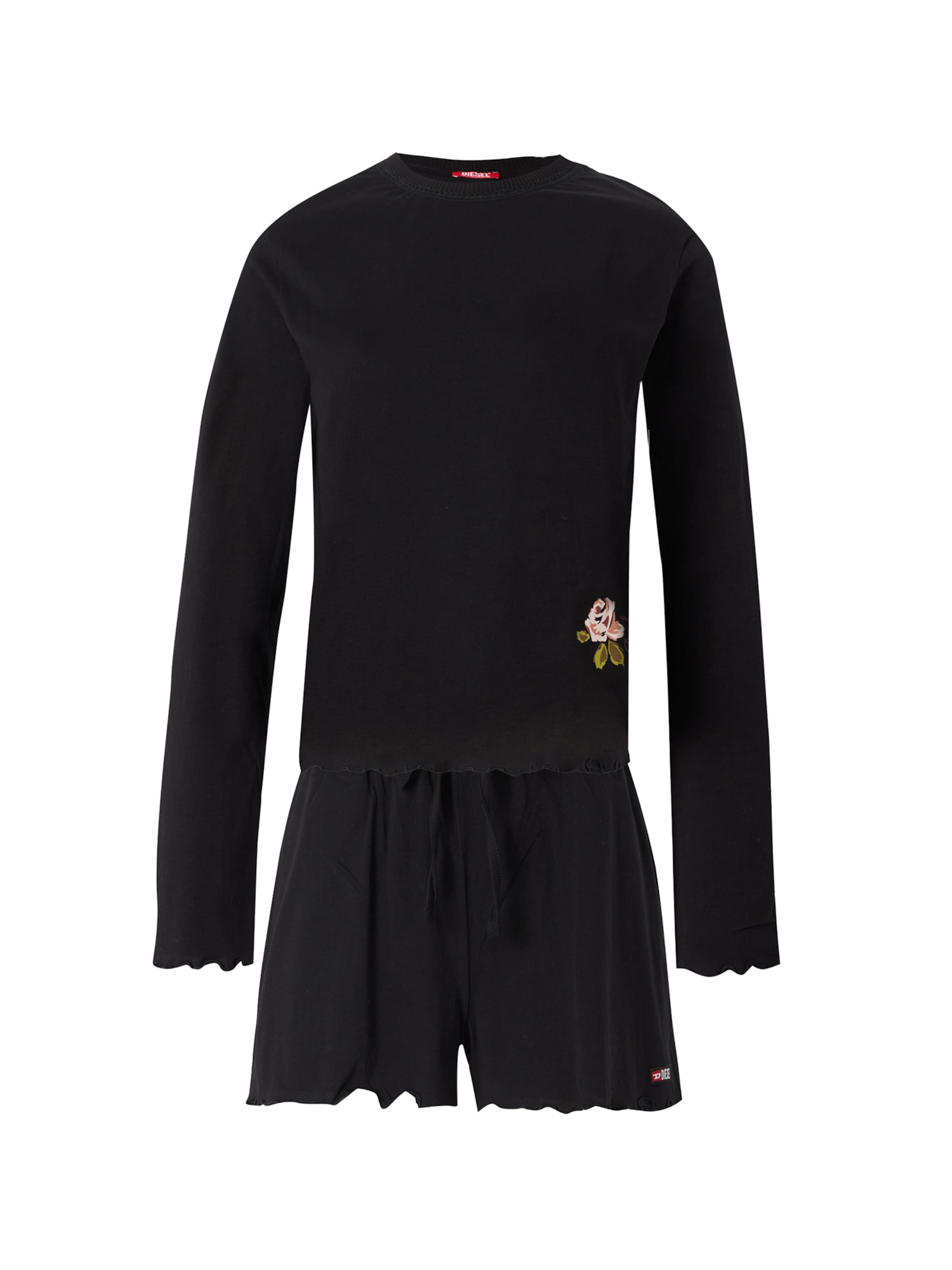 DIESEL Short Pajama Set 'LORELAI-D-CORE' in Black: front