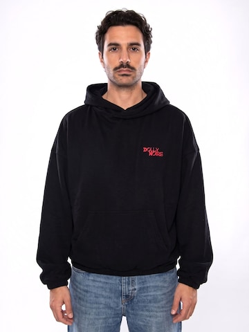 Felpa 'SHARD BOXY HOODIE BLACK POKÉMON' di DOLLY NOIRE in nero: frontale