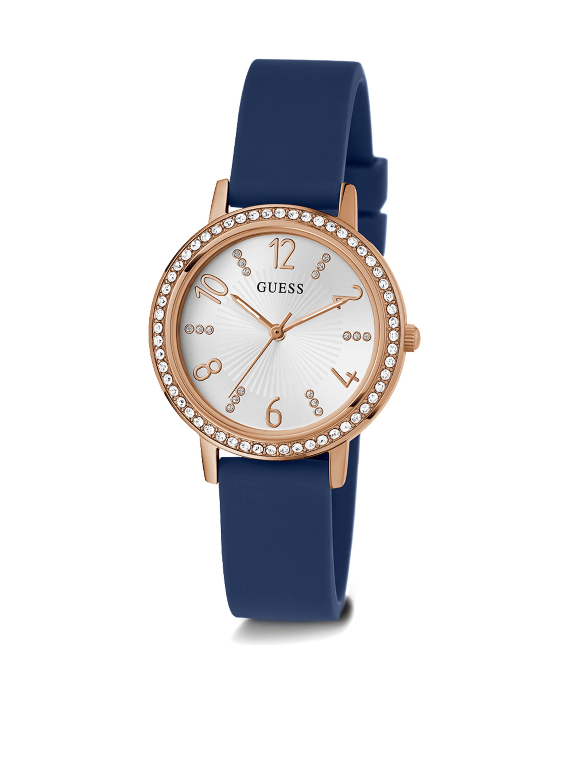 GUESS Analoguhr 'TRI LUXE' in Blau