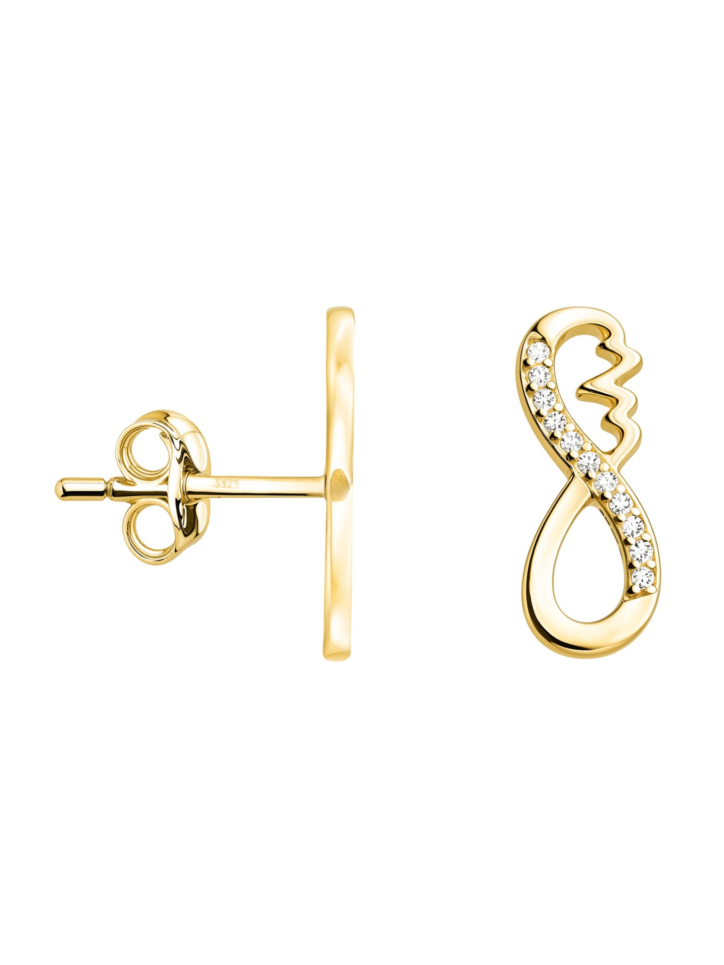 Sofia Milani Ohrringe 'Infinity Heartbeat'‌‌‌‌ in Gold: Vorderseite
