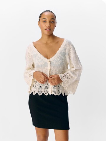 OBJECT Bluse 'OBJLotte' in Beige: Vorderseite