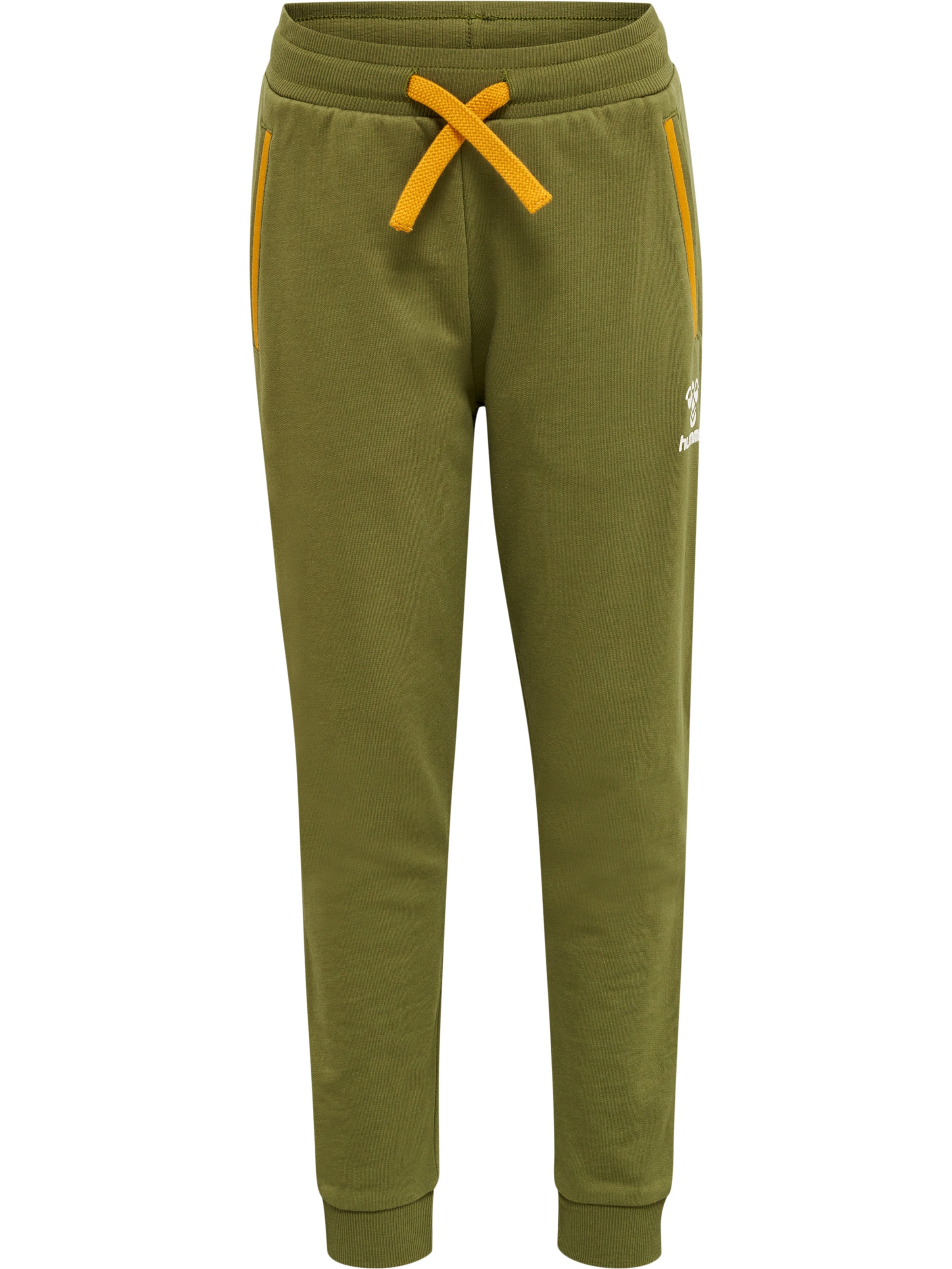 Hummel Tapered Sportbroek in Groen: voorkant