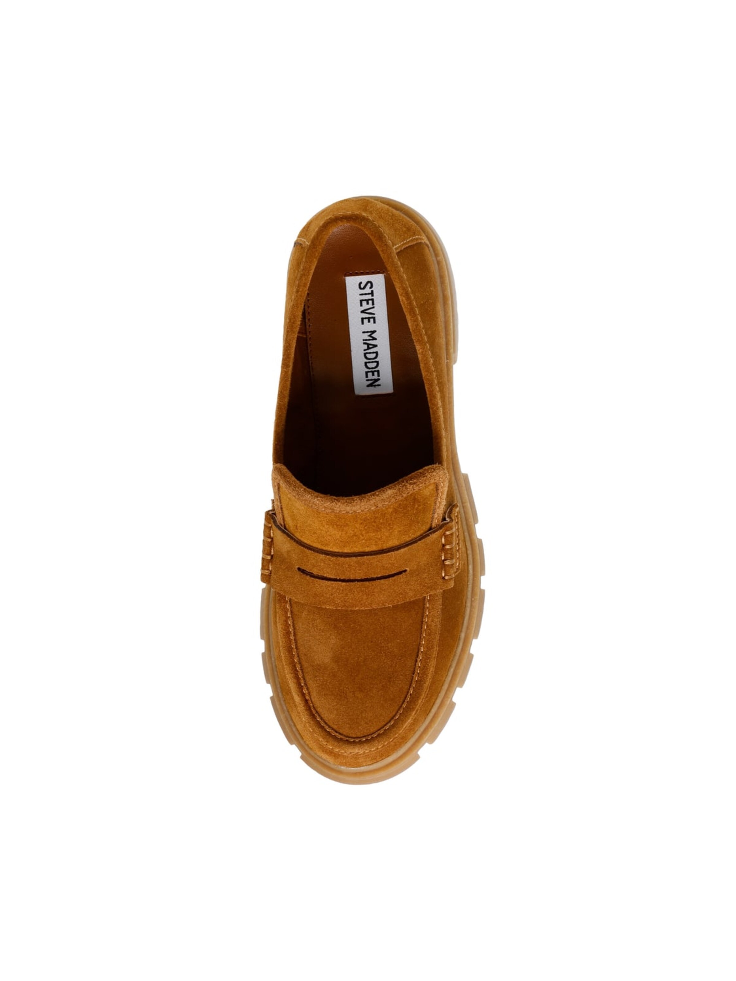 STEVE MADDEN Mokasyny 'Womens Humphrey Cognac Sue Loafer Shoes' w kolorze brązowy