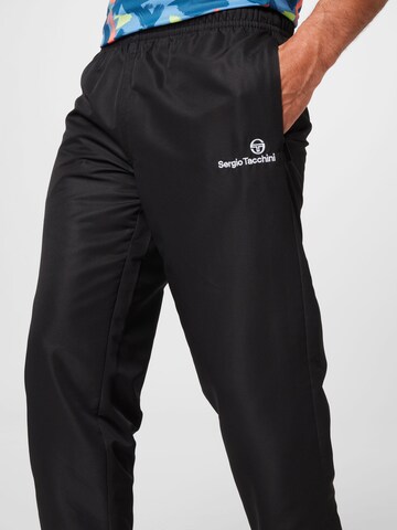 Sergio Tacchini Regular Workout Pants 'CARSON 21' in Black