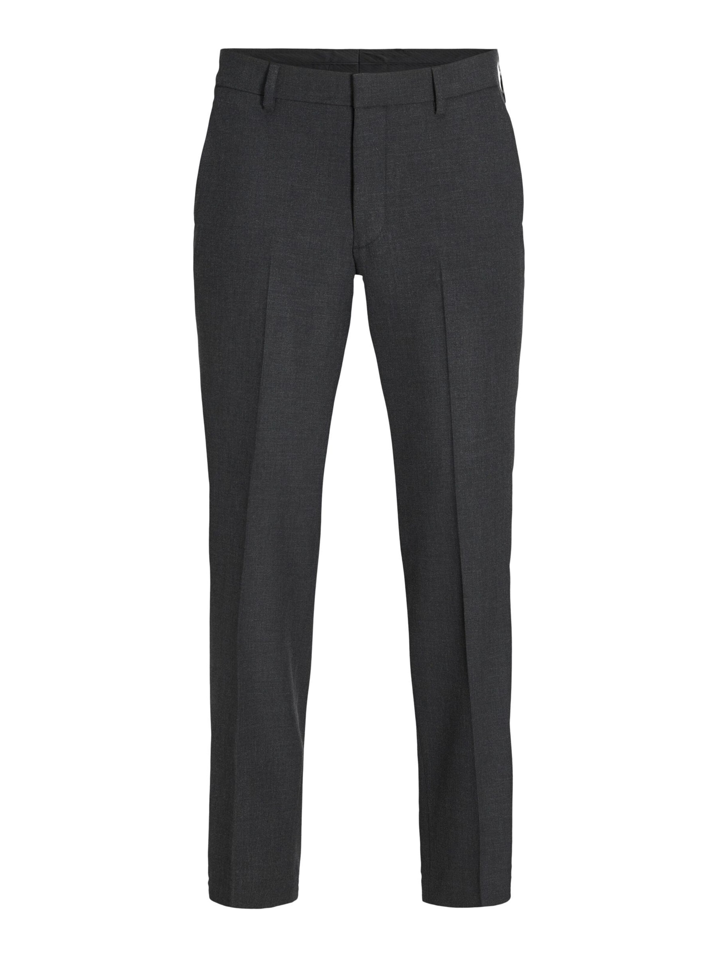 JACK & JONES Bukser med lægfolder 'RBUSHWICK' i grå: forside