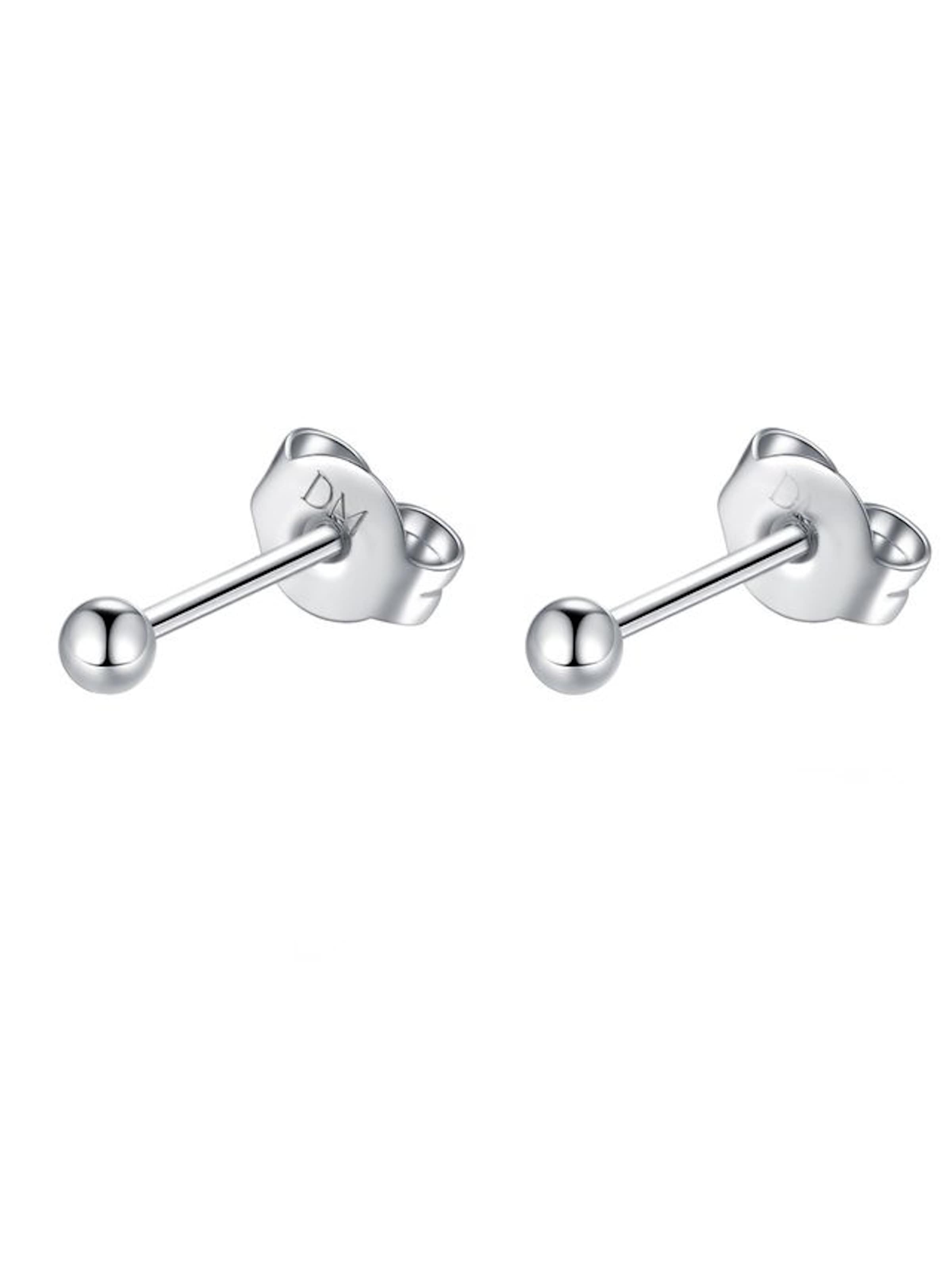 Orecchini 'Glint' di Dear Me in argento: frontale