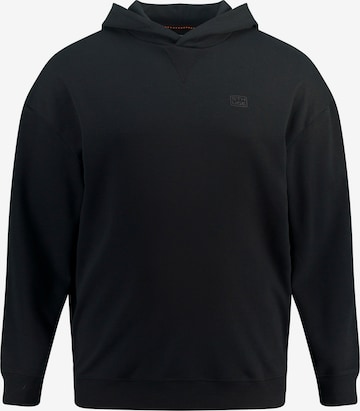 Sweat-shirt STHUGE en noir : devant