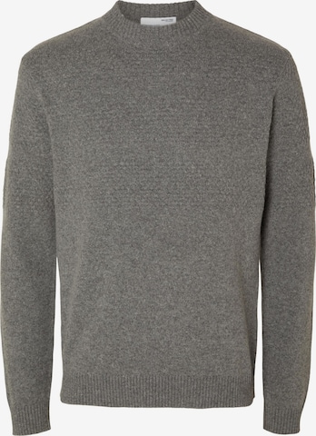 Pull-over SELECTED HOMME en gris : devant