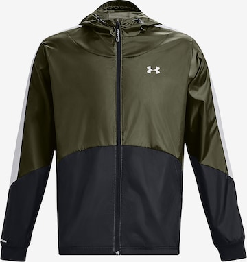 UNDER ARMOUR Athletic Jacket 'Legacy' in Green: front