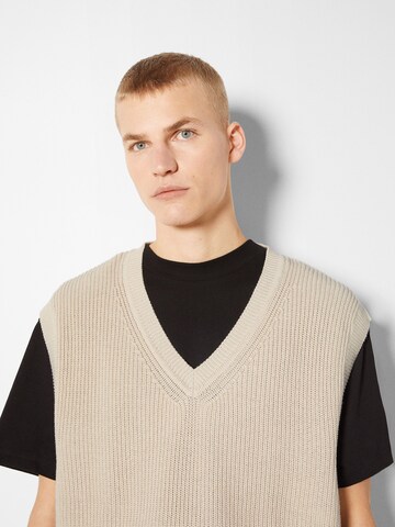 Bershka Sweater Vest in Beige