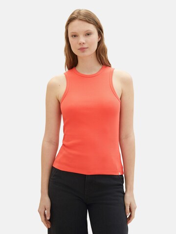 TOM TAILOR DENIM Top in Rood: voorkant