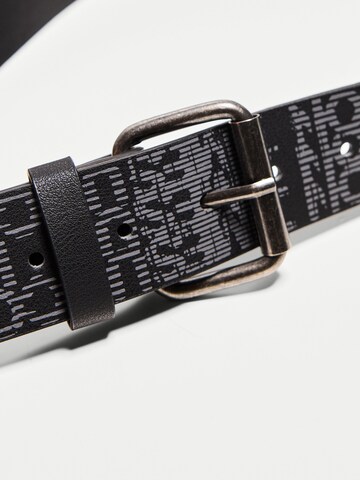 Ceinture 'UNCOMMON TIMES' Bershka en noir