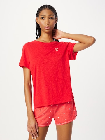 PJ Salvage Slaapshirt in Rood: voorkant