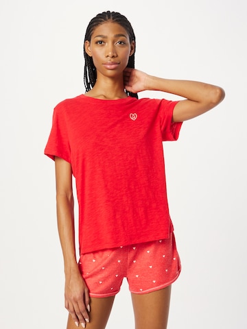 PJ Salvage Pajama Shirt in Red: front