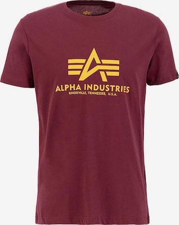 ALPHA INDUSTRIESMajica 'Basic Logo' - crvena boja: prednji dio
