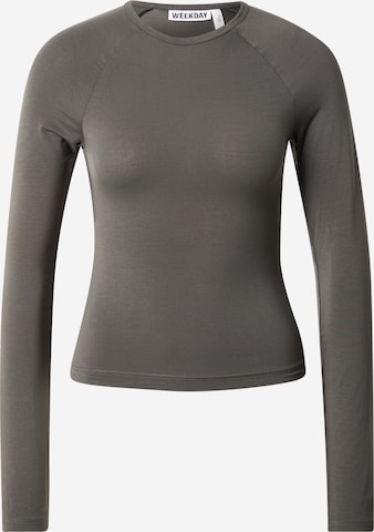 T-shirt 'Elma' WEEKDAY en gris : devant