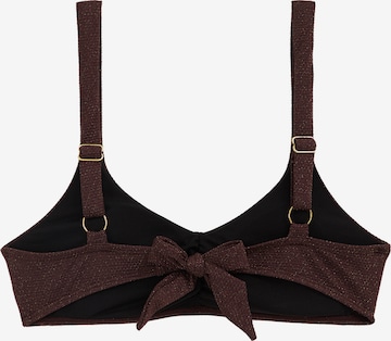 WE Fashion - Triángulo Top de bikini en marrón