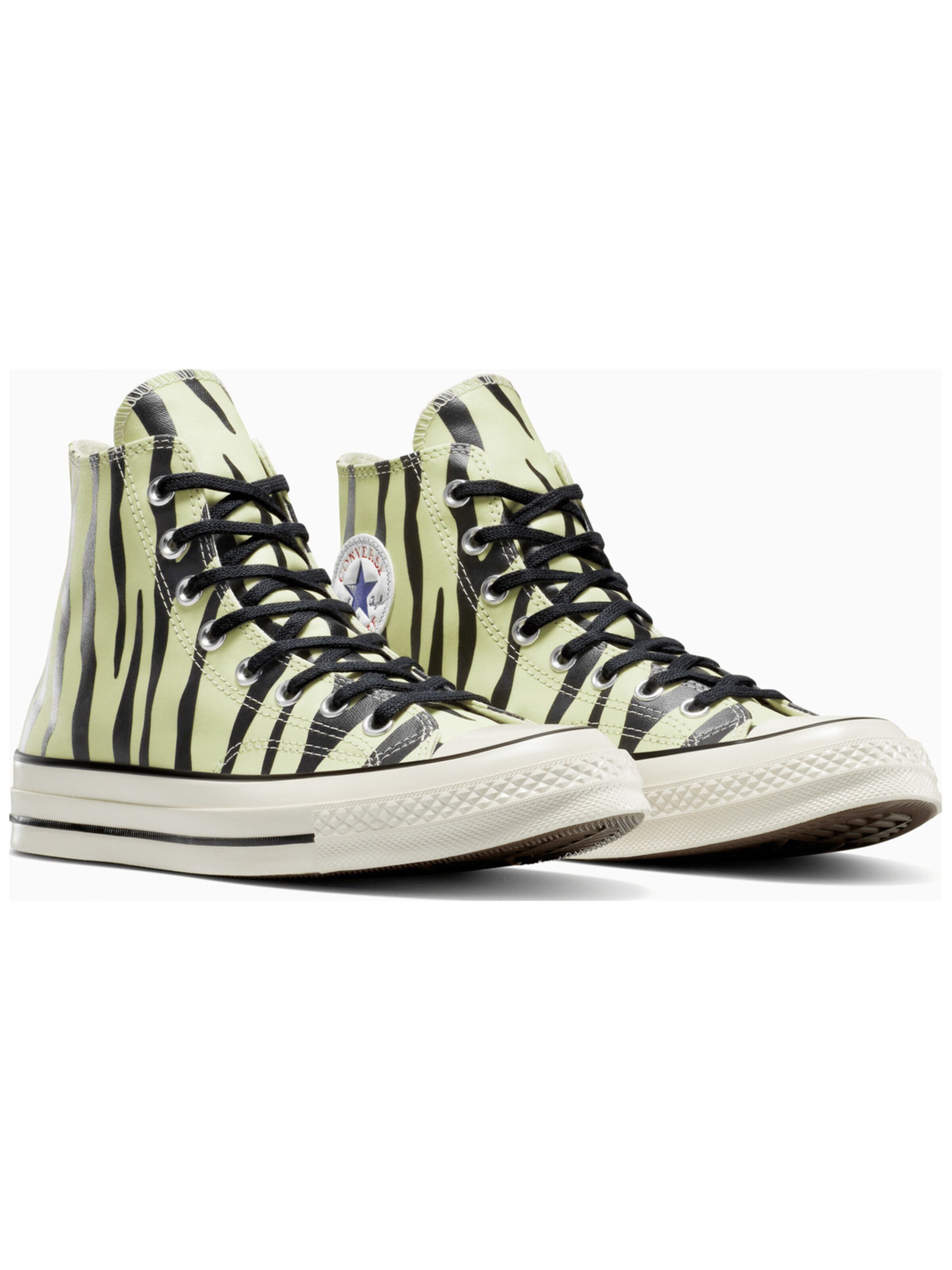 CONVERSE High-Top Sneakers 'Converse Chuck 70 Glow-In-The-Dark Zebra Print' in Green