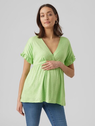 MAMALICIOUS Shirt 'Dinne' in Groen: voorkant