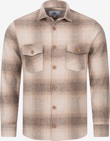 Rock Creek Button Up Shirt in Beige: front