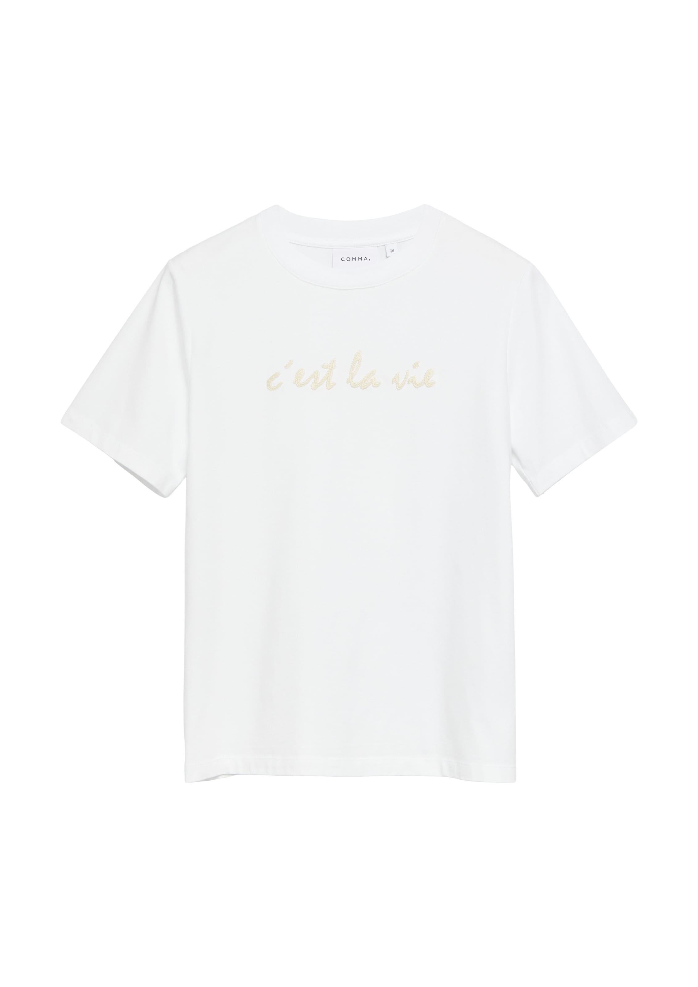 COMMA T-Shirt in Weiß: Vorderseite