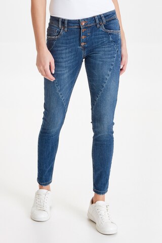 PULZ Jeans Skinny Jeans 'ANNA' in Blauw: voorkant