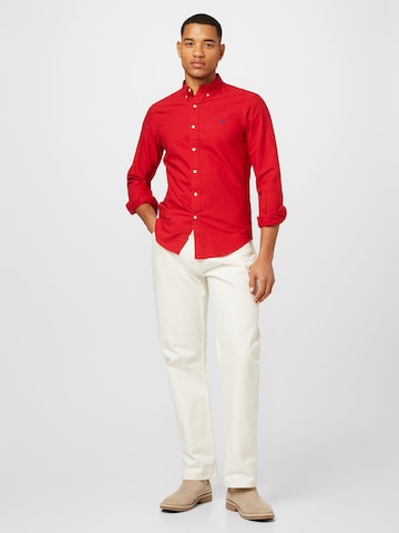 Polo Ralph Lauren - Slim Fit Camisa em vermelho