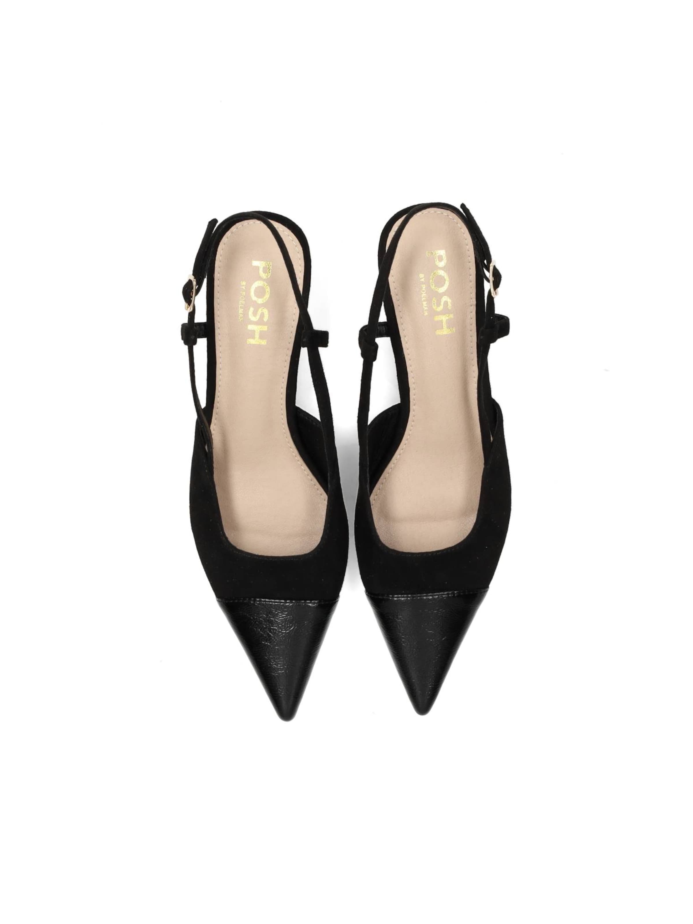 Escarpins à bride arrière 'Chloe' POSH by Poelman en noir