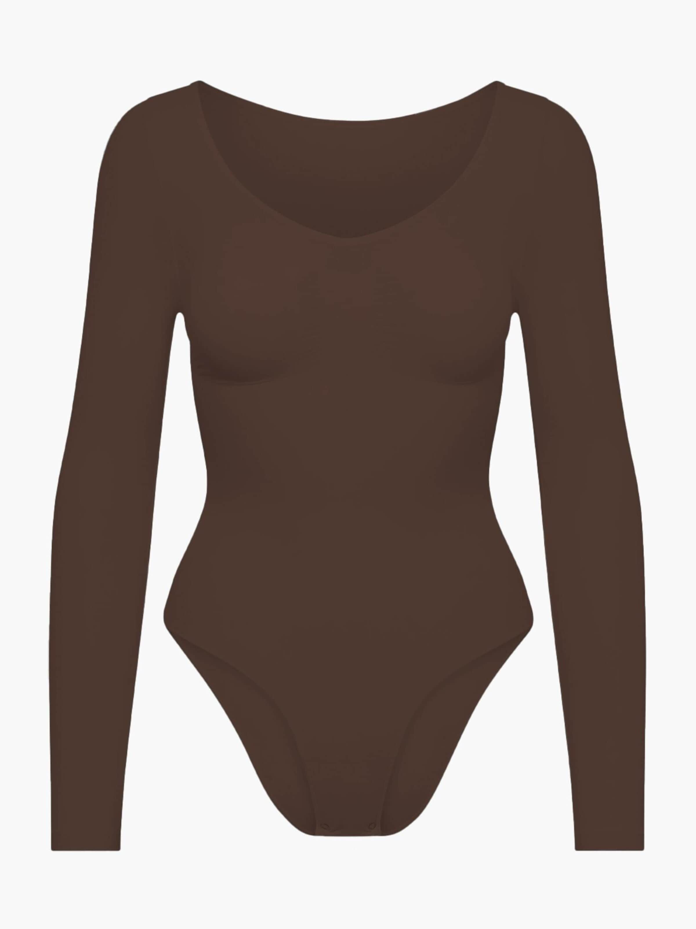 Body modelant 'Bodysuit Sculpting Shapewear Longsleeve mit Slip' cfab (formerly creamy fabrics) en marron : devant