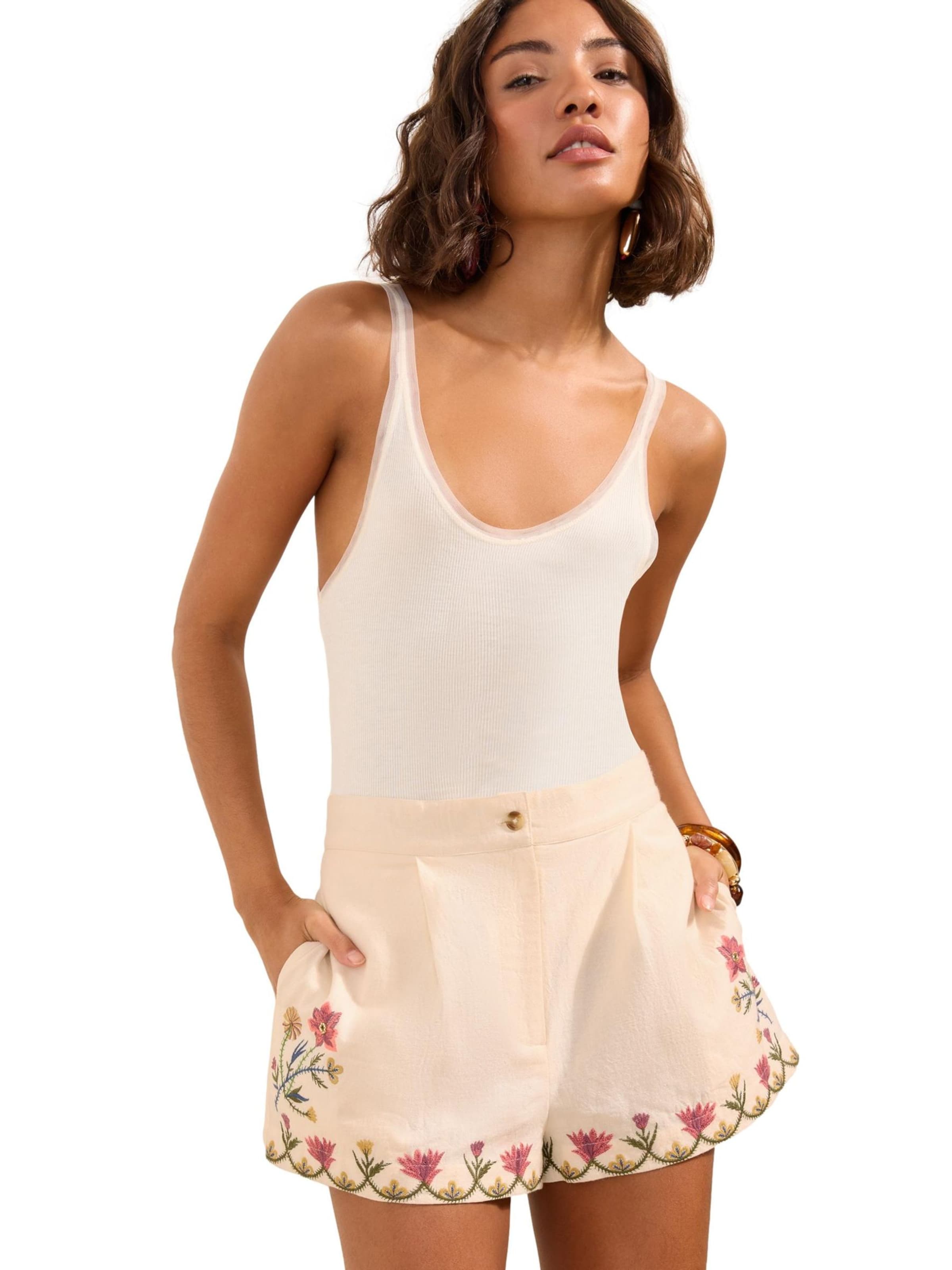Loosefit Pantaloni con pieghe di Friends Like These in beige: frontale