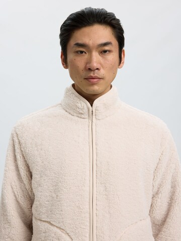 SELECTED Fleecejakke i beige