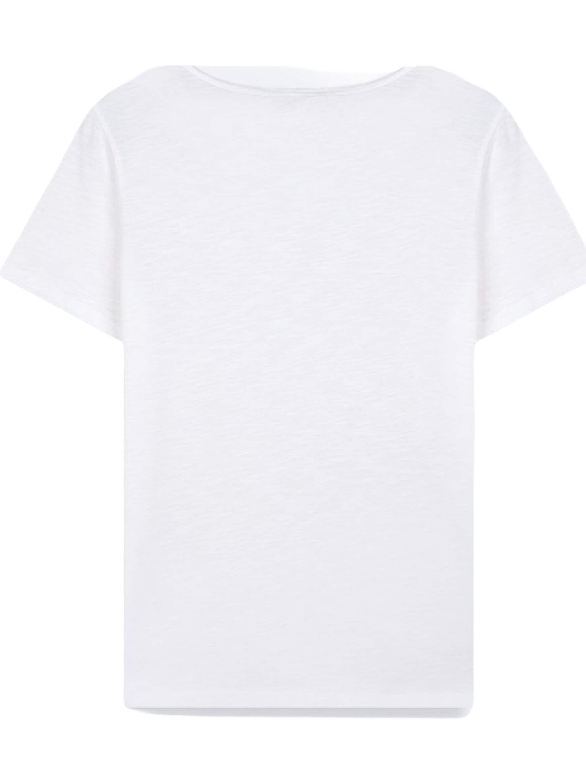 LTB Jeans - Camiseta 'U-Neck T-Shirt' en blanco: frente