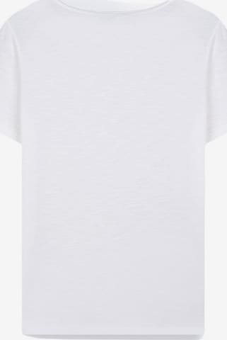LTB Jeans Shirt 'U-Neck T-Shirt' in Wit: voorkant