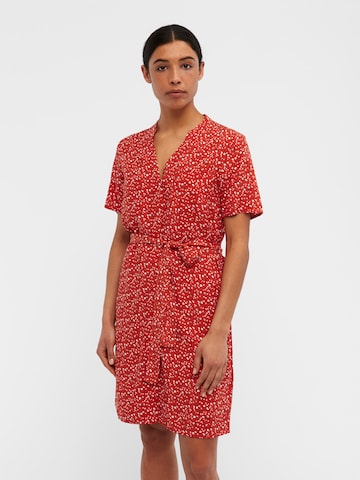 OBJECT - Vestido camisero 'Ema Elise' en rojo: frente