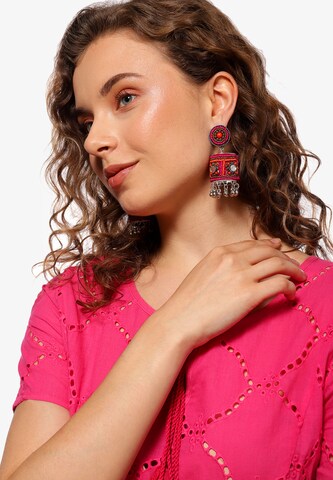 IZIA Oorbellen in Rood