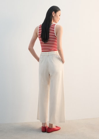 MANGO Wide Leg Hose in Gelb