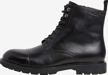 Boots stringati 'Hunters North' di Pepe Jeans in nero: frontale
