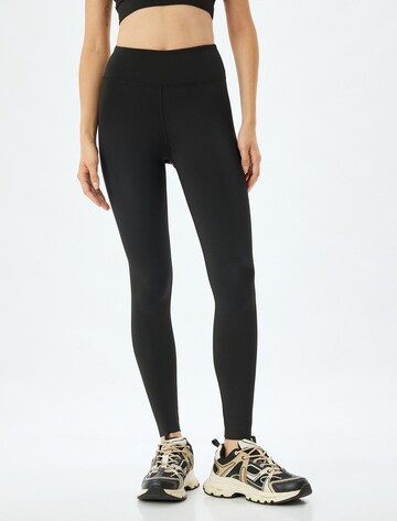 Koton Skinny Sporthose in Schwarz: Vorderseite