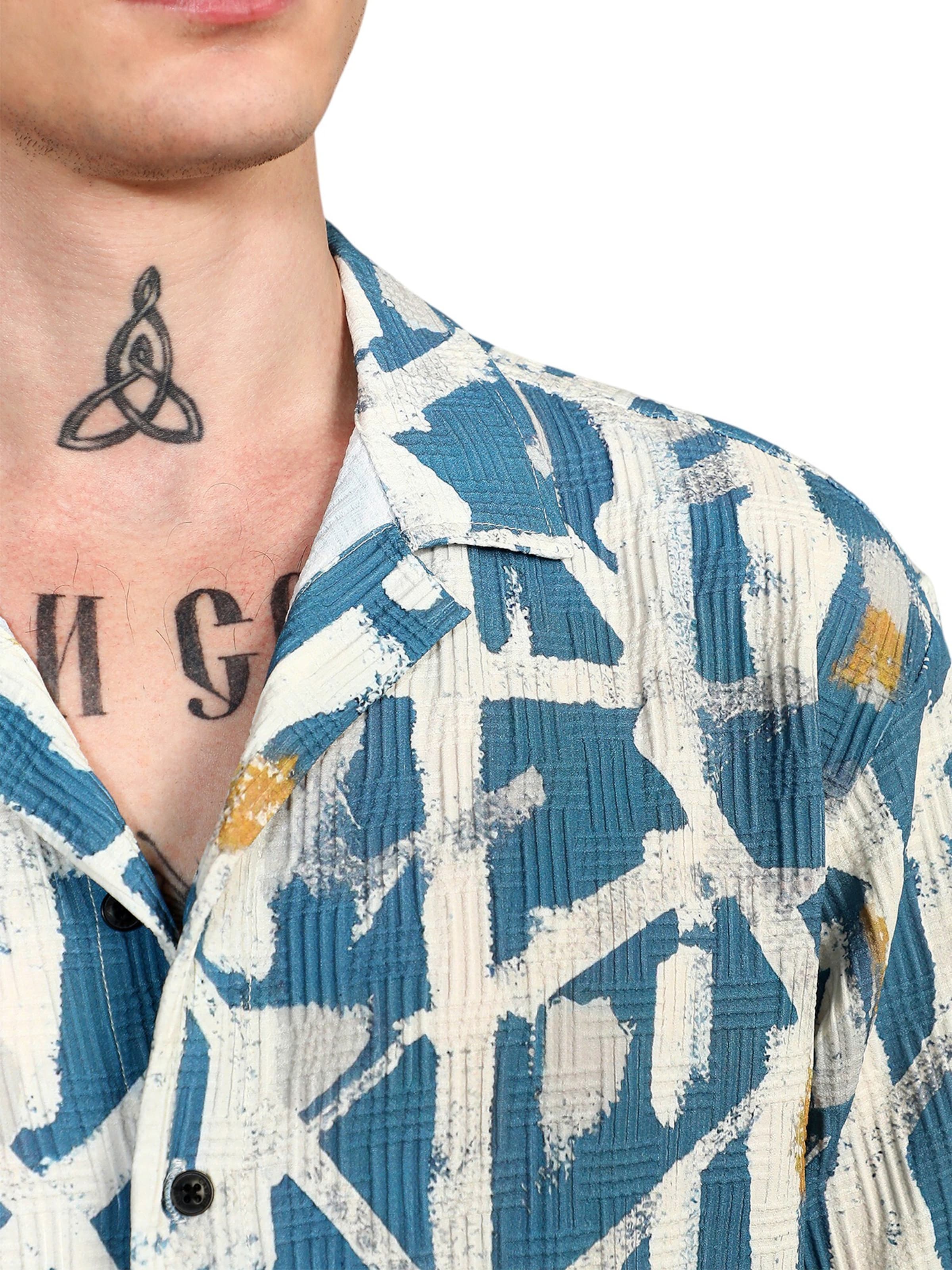 Campus Sutra - Ajuste regular Camisa 'Tami' en azul