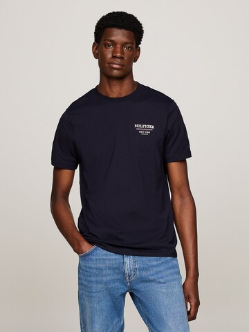 T-Shirt 'Global Stripe' TOMMY HILFIGER en bleu : devant